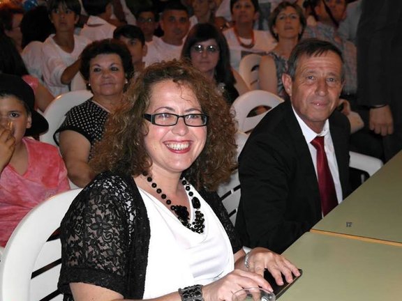 María José Caravaca junto al anterior alcalde andalucista, Javier López. foto, Facebook.