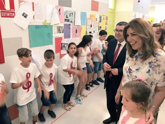 Susana Díaz con Moreno Ferrer en Vélez-Málaga