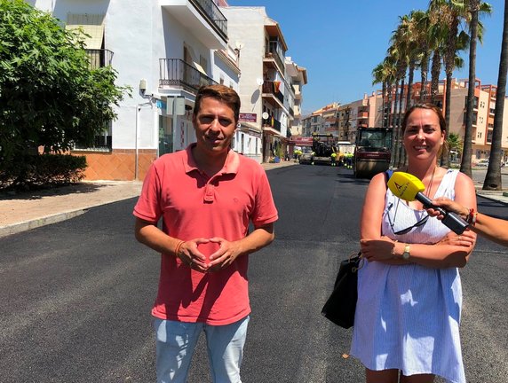 Medina y Moreno Visita Asfaltado Avda. El Faro 9 julio