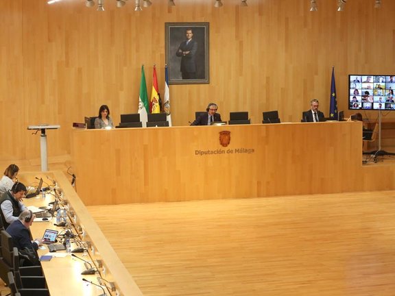 Imagen del pleno de mayo celebrado en Diputación