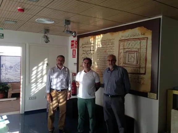 Salado con el alcalde de Cútar, Francisco Ruiz