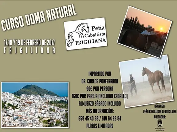 Cartel del curso de doma natural