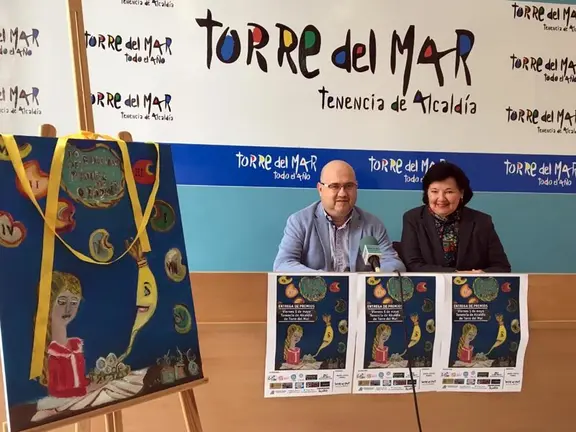Atencia y Pombo en la presentación