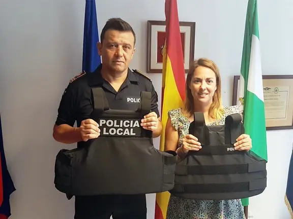 Moreno con el jefe de Policía Local