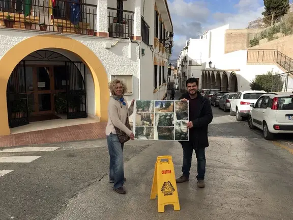 Los ediles de IU Miguel Ámgel Sanchez y Alicia Pérez