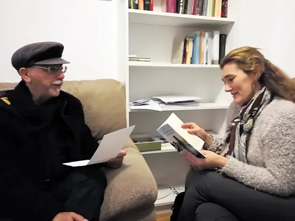 José Marcelo con Amalia María Jiménez.