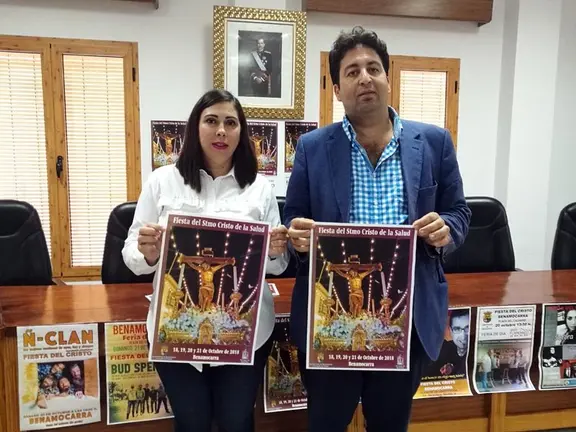 María Leonor Muñiz y Abdeslam Lucena en la Presentación del Programa de Fiestas