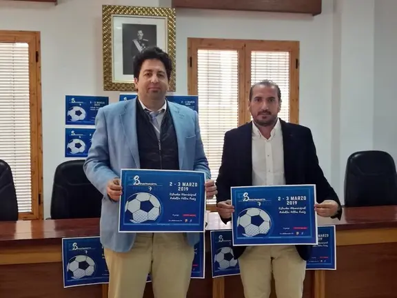 Abdeslam Lucena junto a Óscar Miras en la presentación