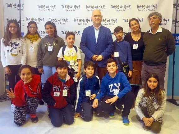 Jesúa Atencia con los alumnos