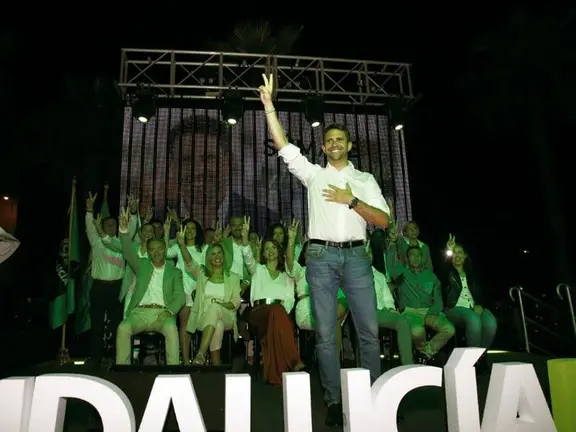 José Pino en un acto de partido