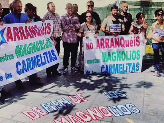 Manifestación para salvar los magnolios