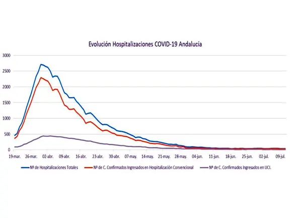 Evolución de las hospitalizaciones por covid-19