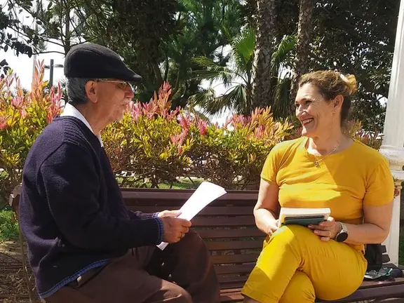 José Marcelo con Amalia Jiménez