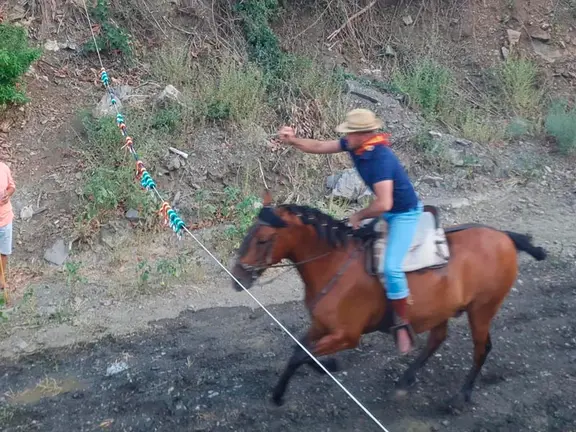 Carrera de cintas a caballo en Almáchar