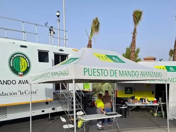 Puesto de Mando Avanzado desplegado por el GREA