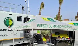 Puesto de Mando Avanzado desplegado por el GREA