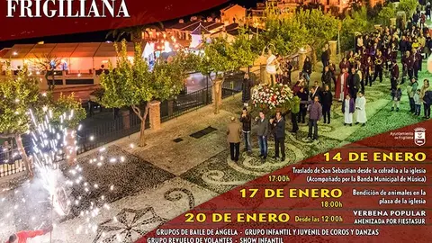 Cartel San Sebastián en Frigiliana