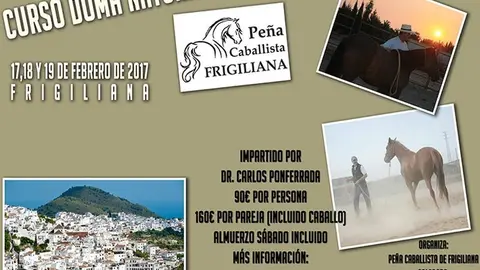 Cartel del curso de doma natural