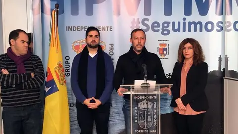 Los miembros del GIPMTM en rueda de prensa