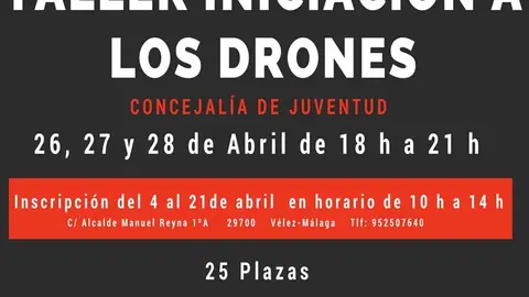 Cartel del taller de manejo de drones