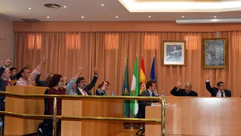Momento de la votación en el pleno