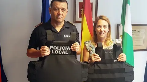 Moreno con el jefe de Policía Local