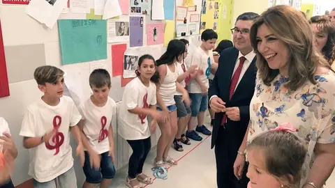 Susana Díaz con Moreno Ferrer en Vélez-Málaga