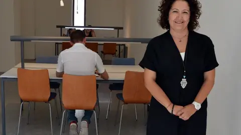 Garc&iacute;a en la sala de estudio del P&oacute;sito