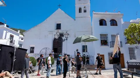 Grabaci&oacute;n de Larios en Frigiliana