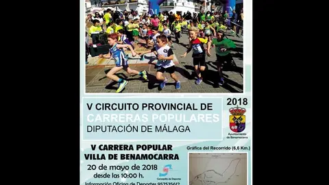 Cartel V Carrera Popular Villa de Benamocarra