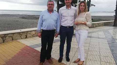 Juan Joseģ Jimenez - Alberto Perez - Antonia Garcia en rueda de prensa en Algarrobo