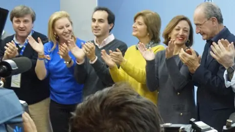 Noche electoral en el PP malagueño