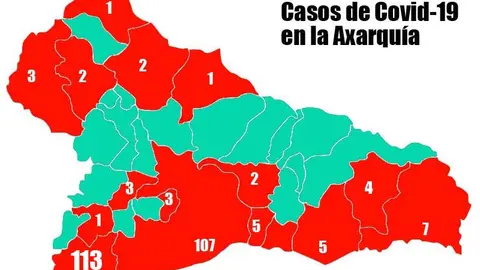 Casos de coronavirus en la Axarquía