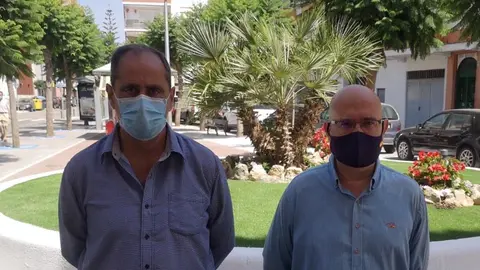 Ariza y Atencia en la glorieta