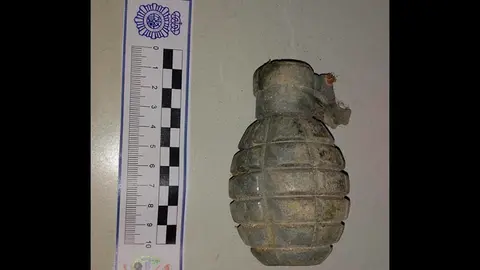 Granada de mano intervenida