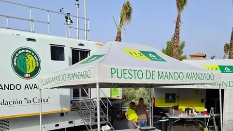 Puesto de Mando Avanzado desplegado por el GREA