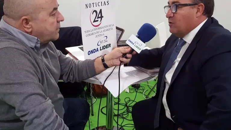 Ángel Luis Martínez con Gregorio Campos, presidente de la Mancomunidad